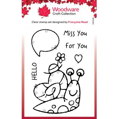 Creative Expressions Woodware Clear Stamps - Happy Snail