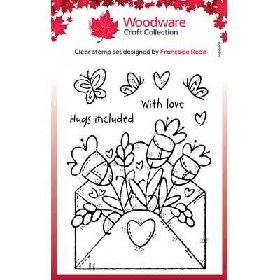 Creative Expressions Woodware Clear Stamps - Flower Envelope