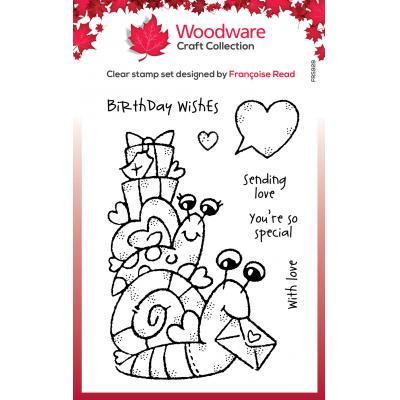 Creative Expressions Woodware Clear Stamps - Birthday Snails