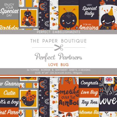 The Paper Boutique Perfect Partners Love Bug Designpapiere - Embellishment Pad