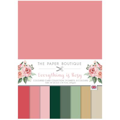 The Paper Boutique Everything Is Rosy Cardstock - Coloured Card Collection