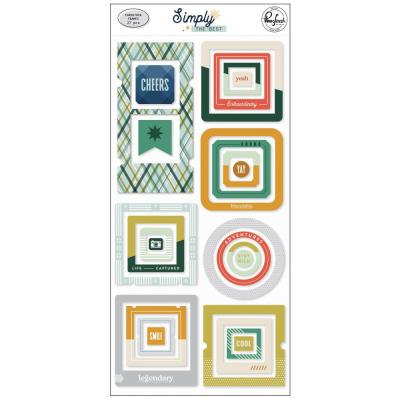 Pinkfresh Studio Simply The Best Sticker - Chipboard Frames