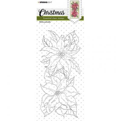 StudioLight Christmas Slimline Clear Stamp - Poinsettia