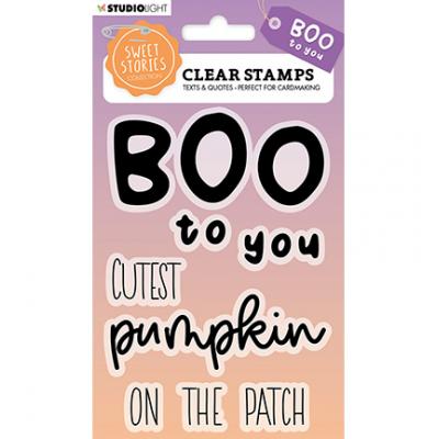 StudioLight Sweet Stories Nr.271 Clear Stamps - Quotes Large Boo To You