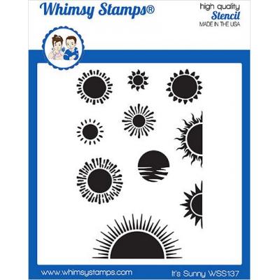 Whimsy Stamps Deb Davis Stencil - It's Sunny
