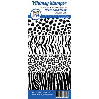 Whimsy Stamps Deb Davis Toner Card Front Pack Spezialpapiere -  Wild And Free