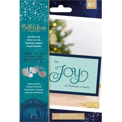 Crafter's Companion Bethlehem Collection Stamp & Die - Sending Joy