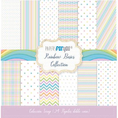 Papers For You Rainbow Basics Designpapiere - Mini Scrap Paper Pack