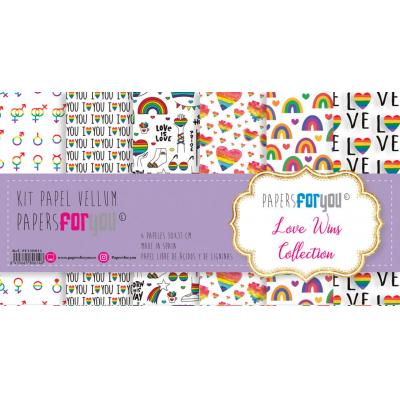Papers For You Love Wins Spezialpapiere - Vellum Paper Pack