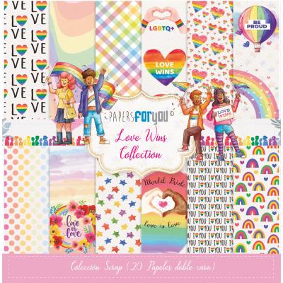 Papers For You Love Wins Designpapiere - Mini Scrap Paper Pack