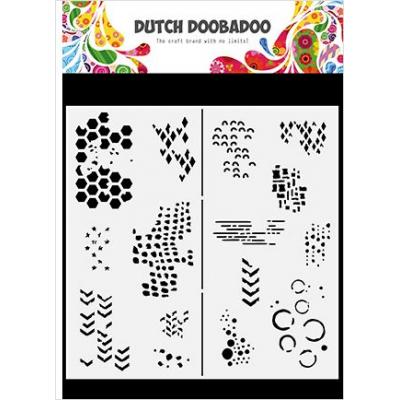 Dutch DooBaDoo Dutch Mask Art - Slimline Grunge Pattern