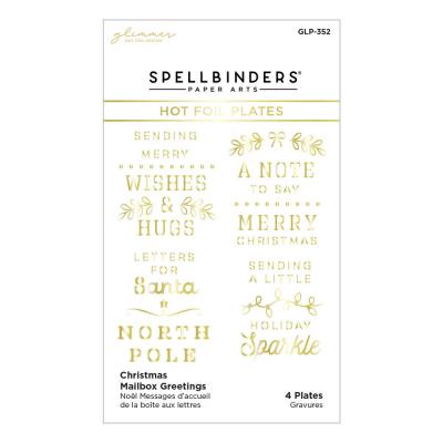 Spellbinders Hotfoil Stamps - Christmas Mailbox Greetings