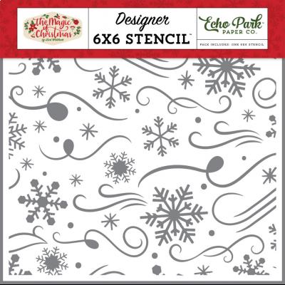 Echo Park The Magic Of Christmas Stencil - Blizzard Magic