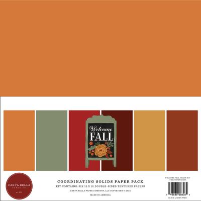 Carta Bella Welcome Fall Cardstock - Solids Kit