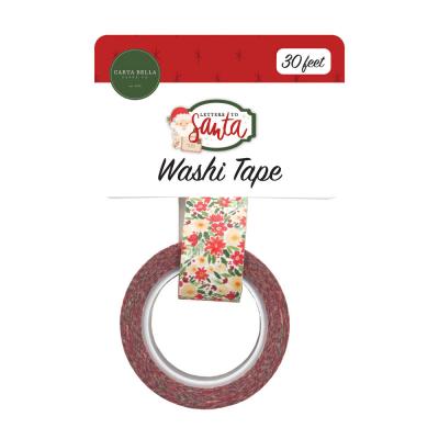 Carta Bella Letters To Santa Washi Tape - Holly Jolly Floral