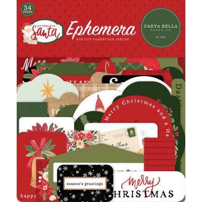 Carta Bella Letters To Santa Die Cuts - Ephemera