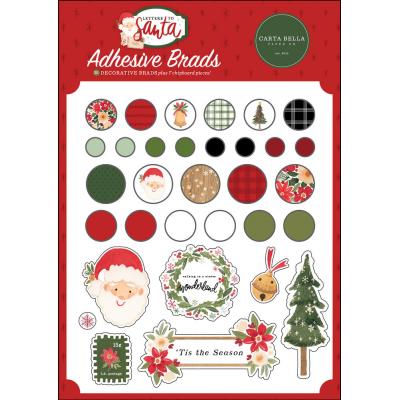 Carta Bella Letters To Santa Embellishments - Adhesive Brads