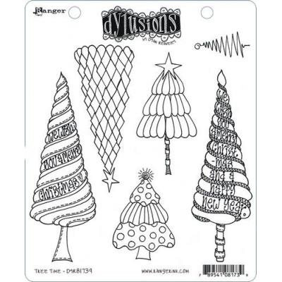 Ranger Dyan Reaveley Dylusions Cling Stamps - Tree Time