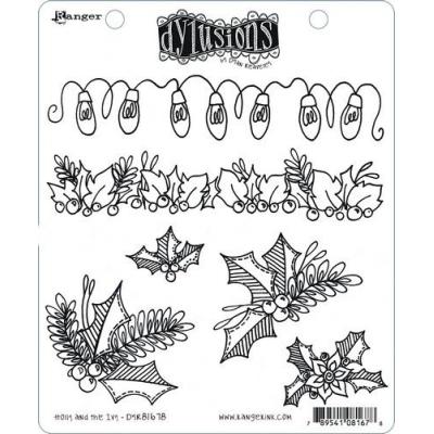 Ranger Dyan Reaveley Dylusions Cling Stamps - Holly And The Ivy