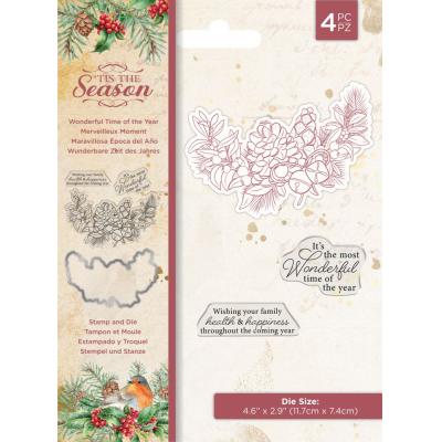 Crafter's Companion 'Tis The Season Stamp & Die - Wonderful Time Of The Year