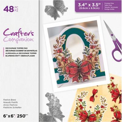 Crafter's Companion Decoupage Topper Pad Die Cuts - Festive Bows