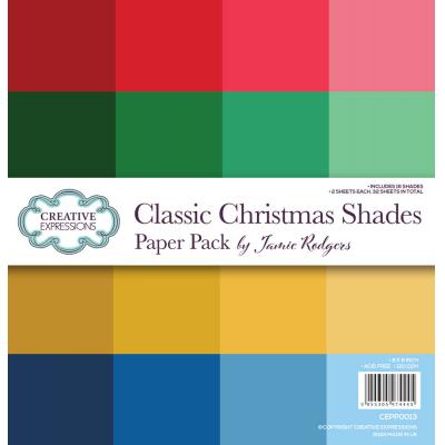 Creative Expressions Classic Christmas Shades Cardstock - Paper Pack