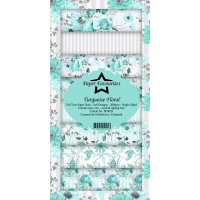 Dixi Craft Paper Favourites Turquoise Floral Designpapiere - Paper Pack