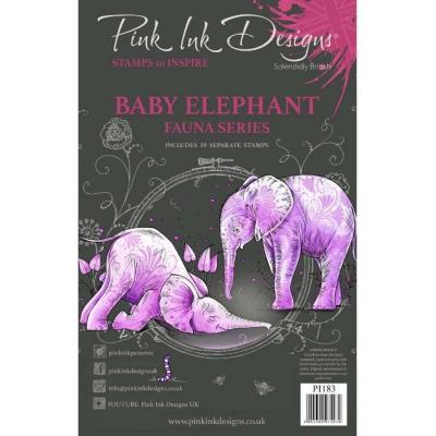 Creative Expressions Pink Ink Designs Clear Stamps - Baby Elephant
