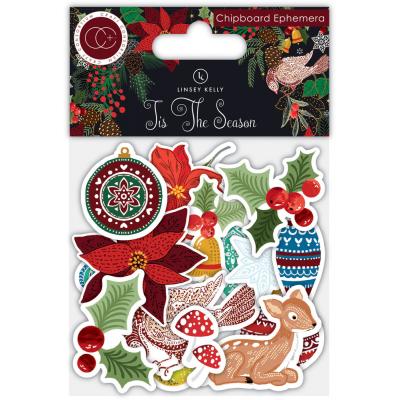 Craft Consortium Tis The Season Die Cuts - Chipboard Ephemera