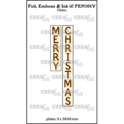 Crealies Foil, Emboss & Ink it! Hotfoil Stamps - Merry Christmas