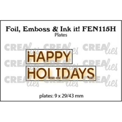 Crealies Foil, Emboss & Ink it! Hotfoil Stamps - Happy Holidays
