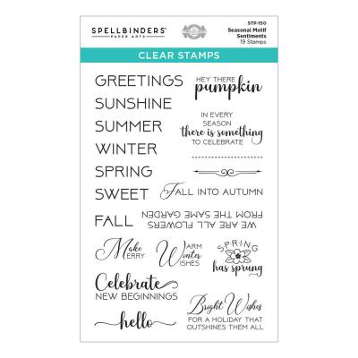 Spellbinders Clear Stamps - Seasonal Motif Sentiments