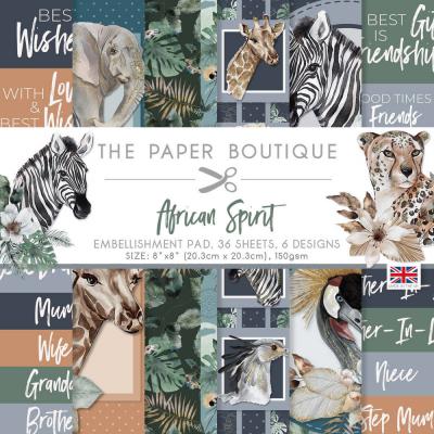 The Paper Boutique African Spirit Designpapiere - Embellishments Pad