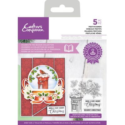Crafter's Companion Celebrate The Season Clear Stamps - Festive Birds