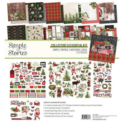 Simple Stories Simple Vintage Christmas Lodge Designpapiere - Collector's Essential Kit