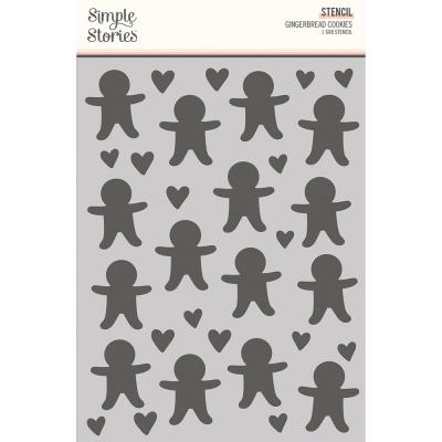 Simple Stories Baking Spirits Bright Stencil - Gingerbread Cookies