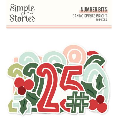 Simple Stories Baking Spirits Bright Die Cuts - Number Bits