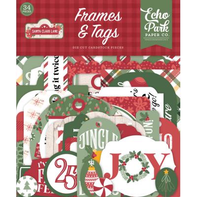 Echo Park Santa Claus Lane Die Cuts - Frames & Tags