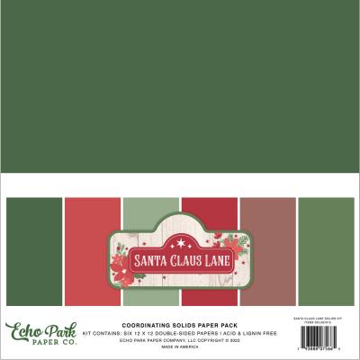 Echo Park Santa Claus Lane Cardstock - Solid Kit
