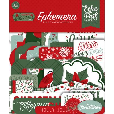 Echo Park Christmas Salutations No.2 Die Cuts - Ephemera