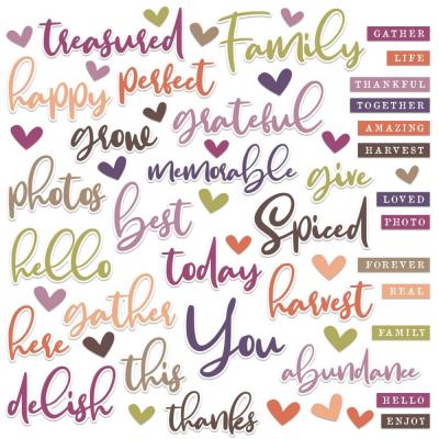 49 And Market ARToptions Plum Grove Die Cuts - Chipboard Word Set