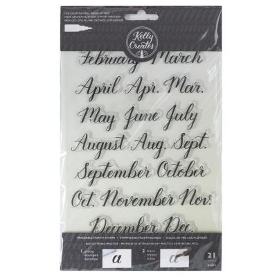 American Crafts Kelly Creates Clear Stamps -Months