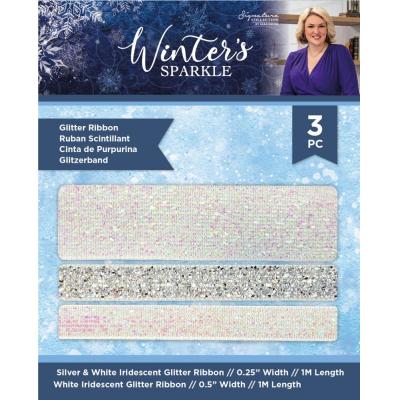 Crafter's Companion Winter's Sparkle Band - Glitter Ribbon