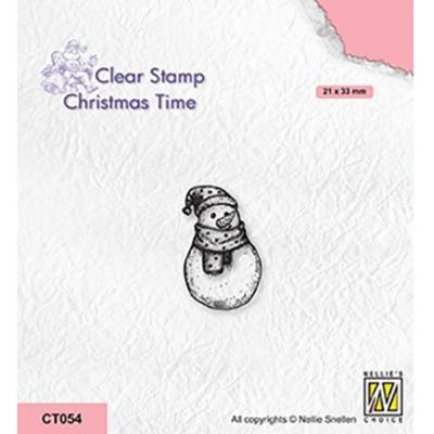 Nellie's Choice Clear Stamp - Snowman With Scarf