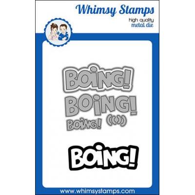 Whimsy Stamps Deb Davis and Denise Lynn Die Set - Boing! Word And Shadow