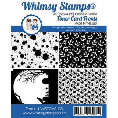 Whimsy Stamps Deb Davis Card Front Pack Spezialpapiere - Terror 1