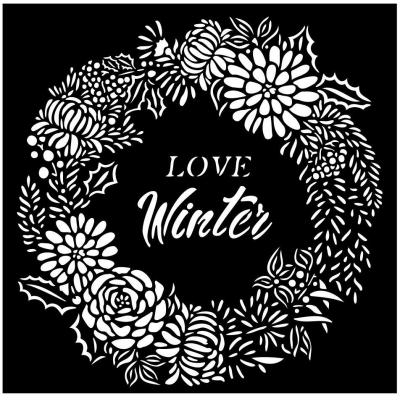 Stamperia Stencil - Love Winter Garland