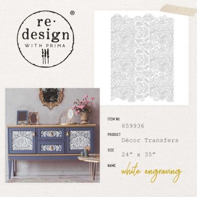 Prima Marketing Re-Design Transferpapier - White Engraving