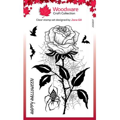 Creative Expressions Woodware Clear Stamps - Spider & Rose