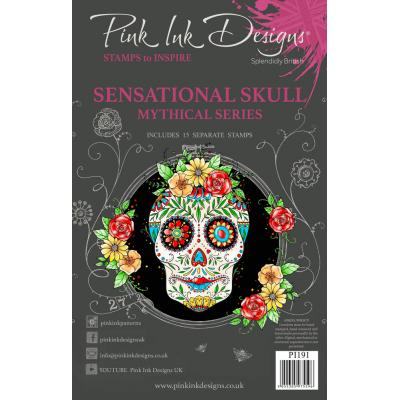 Creative Expressions Pink Ink Designs Clear Stamps - Sensational Skull